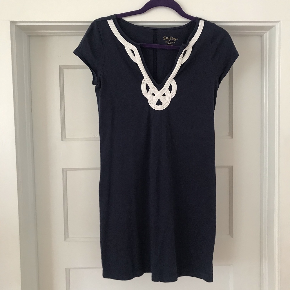 Lilly Pulitzer Brewster Dress in True Navy, Size S